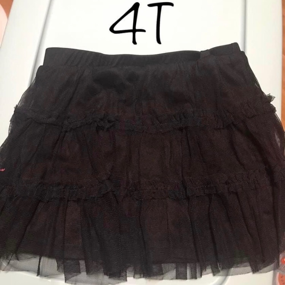 4T girls black tulle skirt